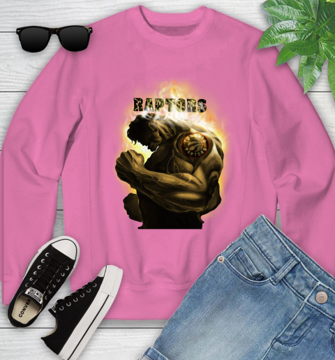 Toronto Raptors NBA Basketball Hulk Marvel Avengers Sports Youth Sweatshirt 6
