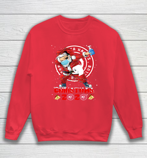 Atlanta Hawks Funny Santa Claus Dabbing Christmas 2020 NBA Sweatshirt 7