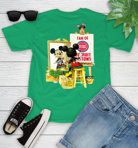 NBA Basketball Detroit Pistons Mickey Drawing Shirt 100