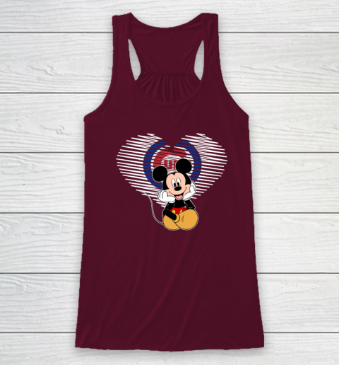 MLB Chicago Cubs The Heart Mickey Mouse Disney Baseball Racerback Tank 2