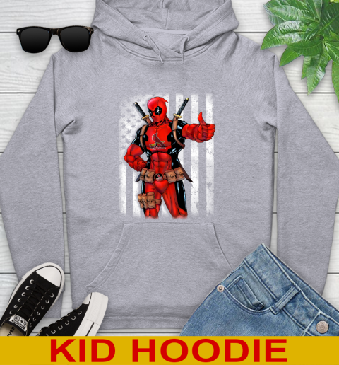 MLB Baseball St.Louis Cardinals Deadpool American Flag Shirt Youth Hoodie 6