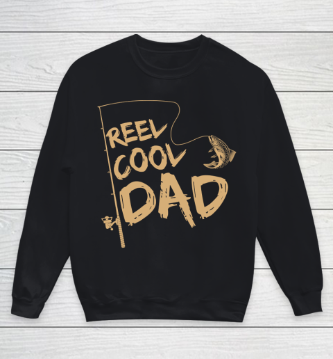 Father's Day Funny Gift Ideas Apparel  Fishing Reel Cool Dad Dad Father T Shirt Youth Sweatshirt