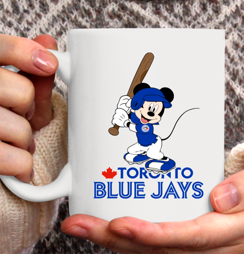 MLB Baseball Toronto Blue Jays Cheerful Mickey Mouse Shirt Ceramic Mug 11oz 2