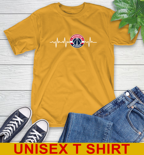 Washington Wizards NBA Basketball Heart Beat Shirt T-Shirt - Image 3