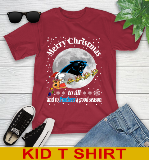 Carolina Panthers Merry Christmas To All And To Panthers A Good Season NFL Football Sports Youth T-Shirt 12