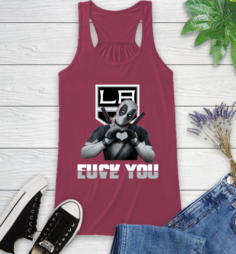 NHL Los Angeles Kings Deadpool Love You Fuck You Hockey Sports Racerback Tank 7