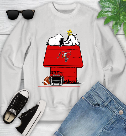 Tampa Bay Buccaneers NFL Football Snoopy Woodstock The Peanuts Movie Youth Sweatshirt