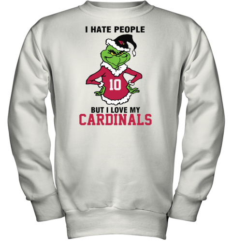 I Hate People But I Love My Cardinals Arizona Cardinals NFL Teams Youth Sweatshirt