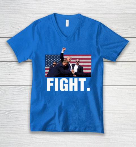 Trump Shooting Shirt Old Row Trump Fight V-Neck T-Shirt 4