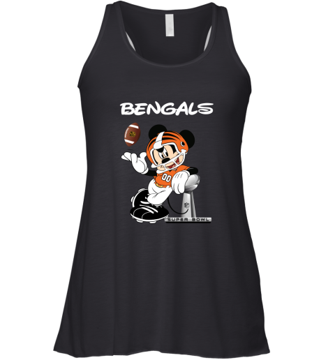 Mickey Bengals Taking The Super Bowl Trophy Football Racerback Tank