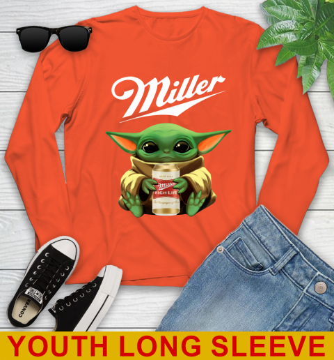 Star Wars Baby Yoda Hugs Miller High Life Beer Shirt 125