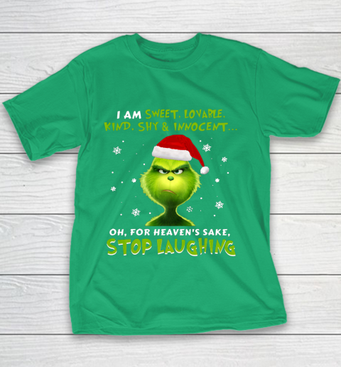 I Am Sweet Lovable Kind Shy Innocent Grinch Christmas Youth T-Shirt 3