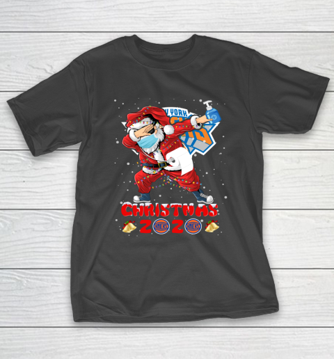 New York Knicks Funny Santa Claus Dabbing Christmas 2020 NBA T-Shirt