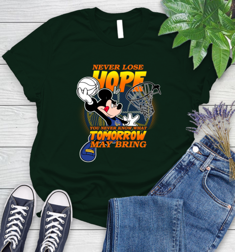 Golden State Warriors NBA Basketball Mickey Disney Never Lose Hope Women's T-Shirt 6