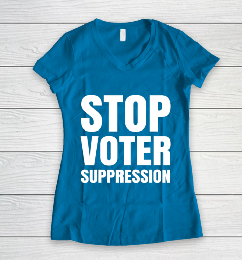 Black Voters Matter Protect The Vote Stop Voter Suppression Women's V-Neck T-Shirt 5