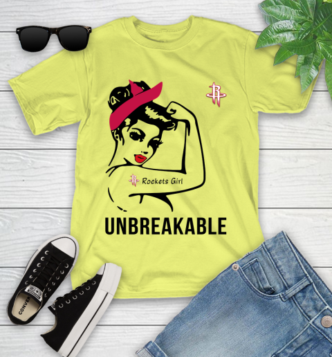 NBA Houston Rockets Girl Unbreakable Basketball Sports Youth T-Shirt 5