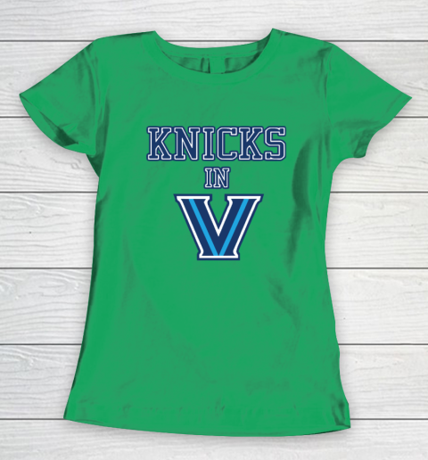 New York Knicks In V Villanova Wildcats Women's T-Shirt 4