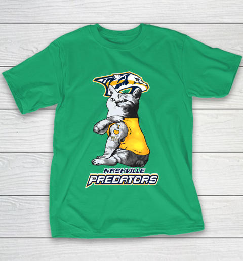 NHL My Cat Loves Nashville Predators Hockey Youth T-Shirt 3