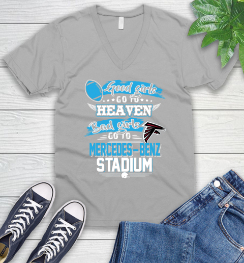 Atlanta Falcons NFL Bad Girls Go To Mercedes Benz Stadium Shirt V-Neck T-Shirt 3