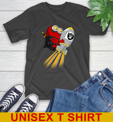 NFL Football Oakland Raiders Deadpool Minion Marvel Shirt T-Shirt