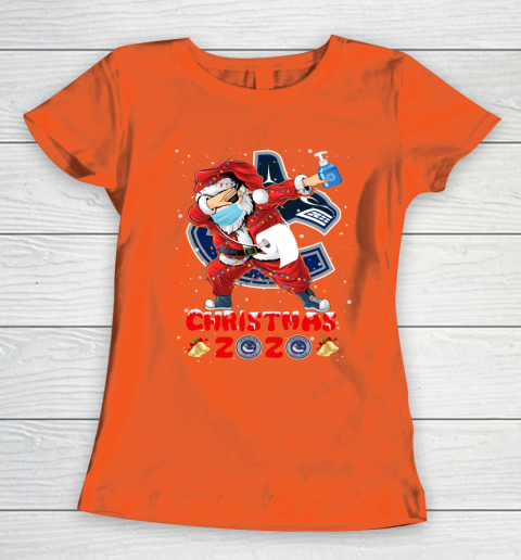 Vancouver Canucks Funny Santa Claus Dabbing Christmas 2020 NHL Women's T-Shirt 3