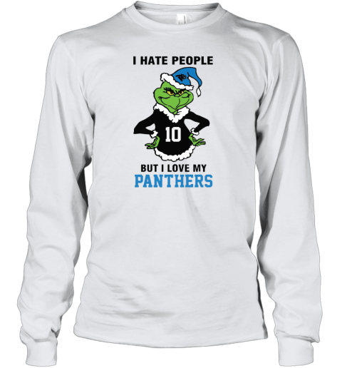 I Hate People But I Love My Panthers Carolina Panthers NFL Teams Youth Long Sleeve