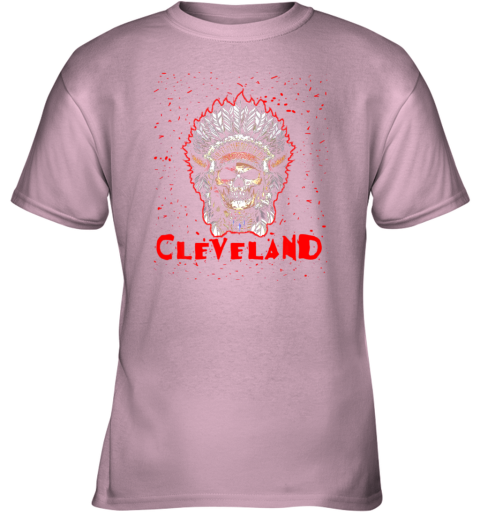 vize cleveland hometown indian tribe vintage baseball fan awesome youth t shirt 26 front light pink