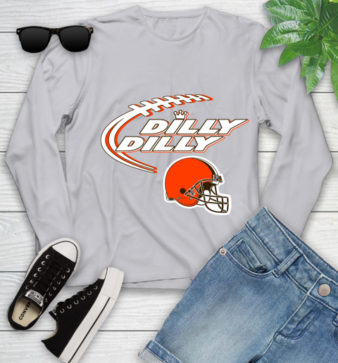 NFL Cleveland Browns Dilly Dilly Football Sports Youth Long Sleeve 5