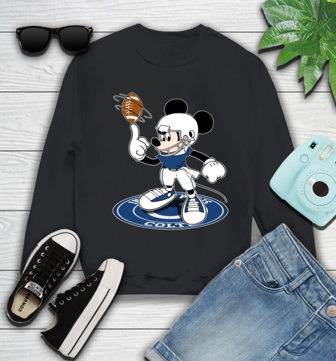 NFL Football Indianapolis Colts Cheerful Mickey Disney Shirt Youth Sweatshirt