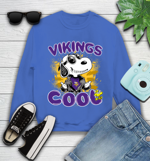NFL Football Minnesota Vikings Cool Snoopy Shirt Youth Sweatshirt 5