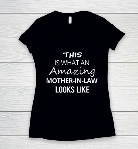 Mothers Day Shirt Gift Mother In Law From Daughter Women's V-Neck T-Shirt