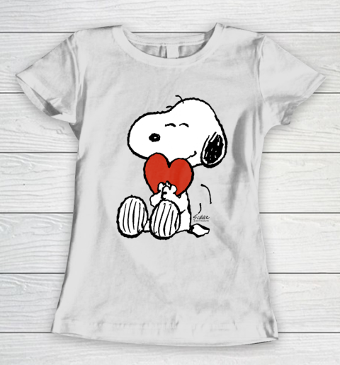 Peanuts Snoopy Heart Valentine Women's T-Shirt