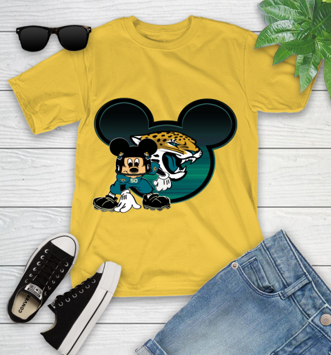 NFL Jacksonville Jaguars Mickey Mouse Disney Football T Shirt Youth T-Shirt 8