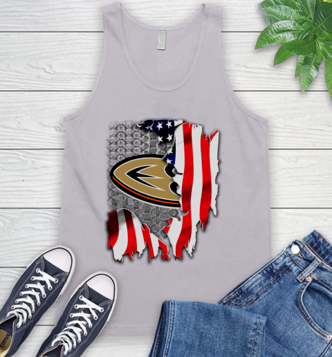 Anaheim Ducks NHL Hockey American Flag Tank Top 3