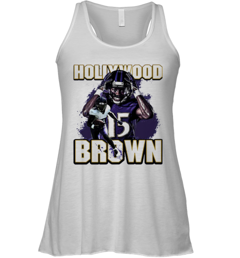 Hollywood brown 15 baltimore raven football team player shirt Racerback Tank