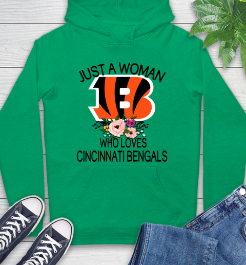 NFL Just A Woman Who Loves Cincinnati Bengals Football Sports Hoodie 5
