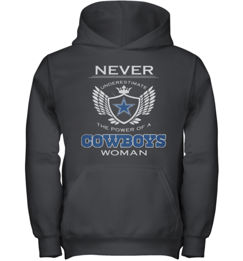 Never Underestimate The Power Of A Cowboys Woman Youth Hoodie