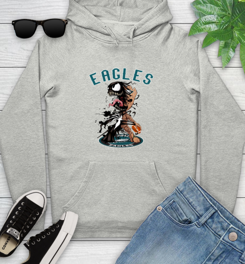 NFL Philadelphia Eagles Football Venom Groot Guardians Of The Galaxy Youth Hoodie