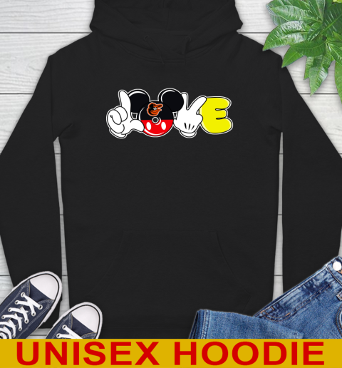 Baltimore Orioles MLB Baseball Love Mickey Disney Sports Hoodie 2
