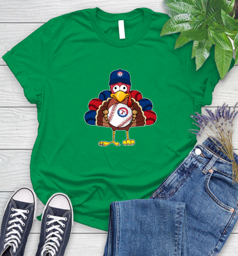 Texas Rangers Turkey thanksgiving Women's T-Shirt 6