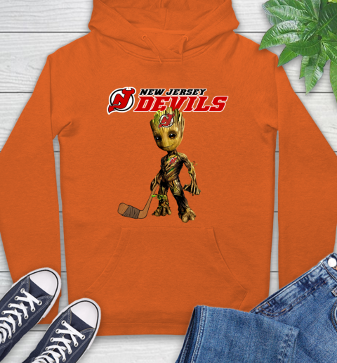 New Jersey Devils NHL Hockey Groot Marvel Guardians Of The Galaxy Hoodie 5
