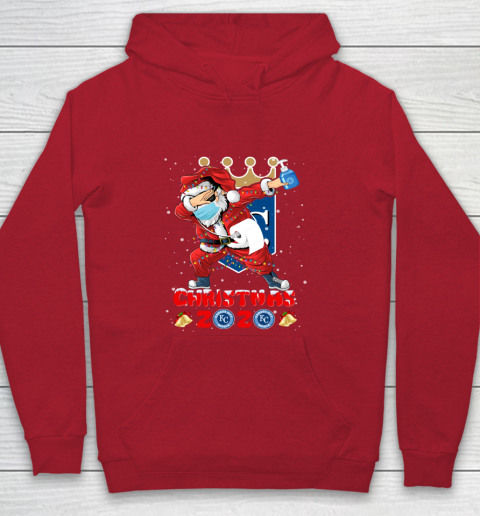 Kansas City Royals Funny Santa Claus Dabbing Christmas 2020 MLB Youth Hoodie 7