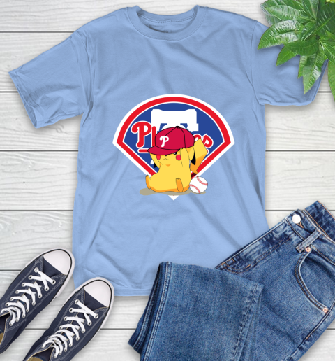 MLB Pikachu Baseball Sports Philadelphia Phillies T-Shirt 11