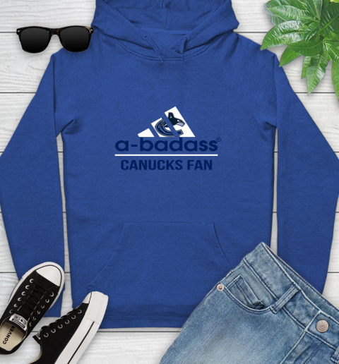 NHL A Badass Vancouver Canucks Fan Adidas Hockey Sports Youth Hoodie 11
