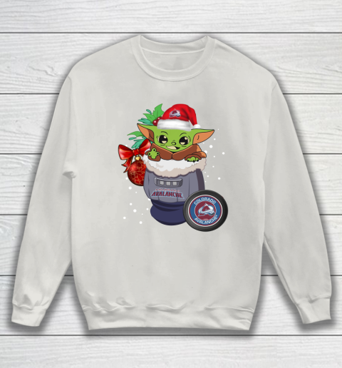 Colorado Avalanche Christmas Baby Yoda Star Wars Funny Happy NHL Sweatshirt 10