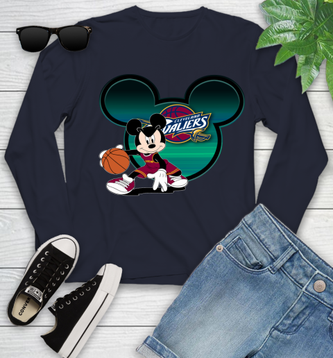 NBA Cleveland Cavaliers Mickey Mouse Disney Basketball Youth Long Sleeve 3