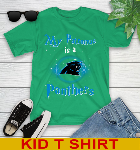 NFL Football Harry Potter My Patronus Is A Carolina Panthers Youth T-Shirt 7