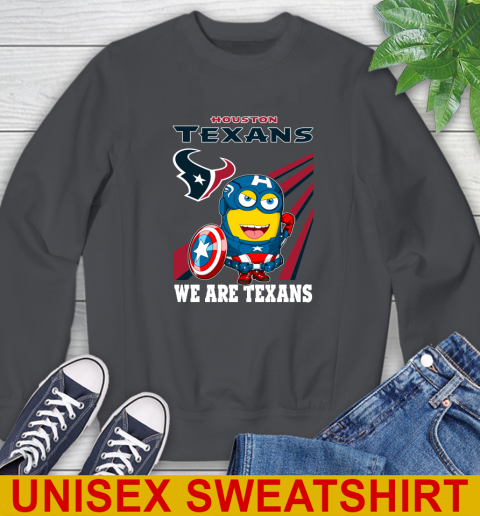 NFL Football Houston Texans Captain America Marvel Avengers Minion Shirt Sweatshirt 7