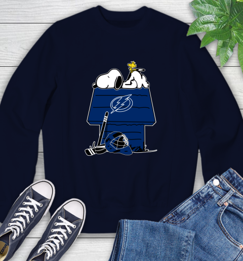 Tampa Bay Lightning NHL Hockey Snoopy Woodstock The Peanuts Movie Sweatshirt 3