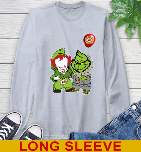 Indiana Pacers Baby Pennywise Grinch Christmas NBA Basketball Long Sleeve T-Shirt 6